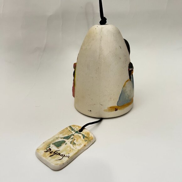 De Grazia Clay Pottery Wind Chime / Bell Indian Woman And Child & Papoose 3D - Picture 5 of 13